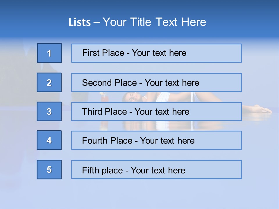 A Woman In A Bikini Laying On The Water PowerPoint Template