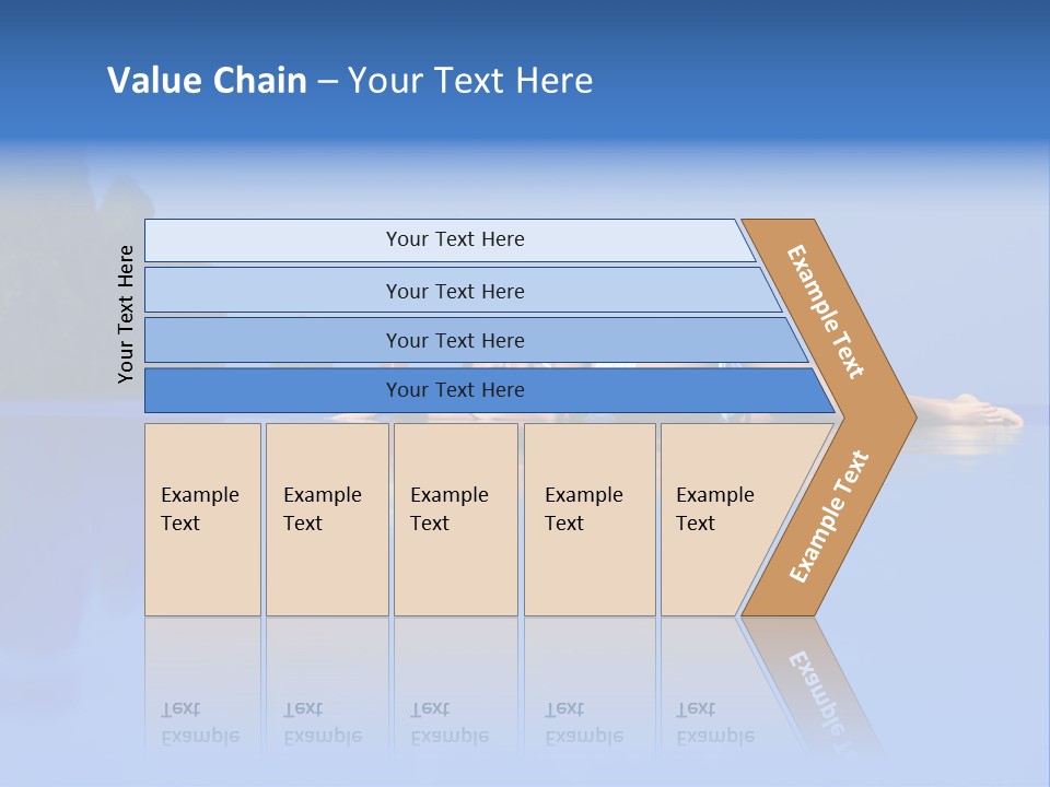 A Woman In A Bikini Laying On The Water PowerPoint Template