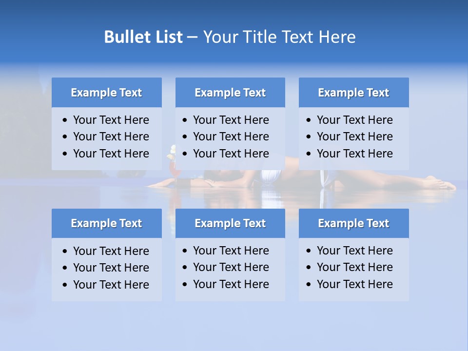 A Woman In A Bikini Laying On The Water PowerPoint Template