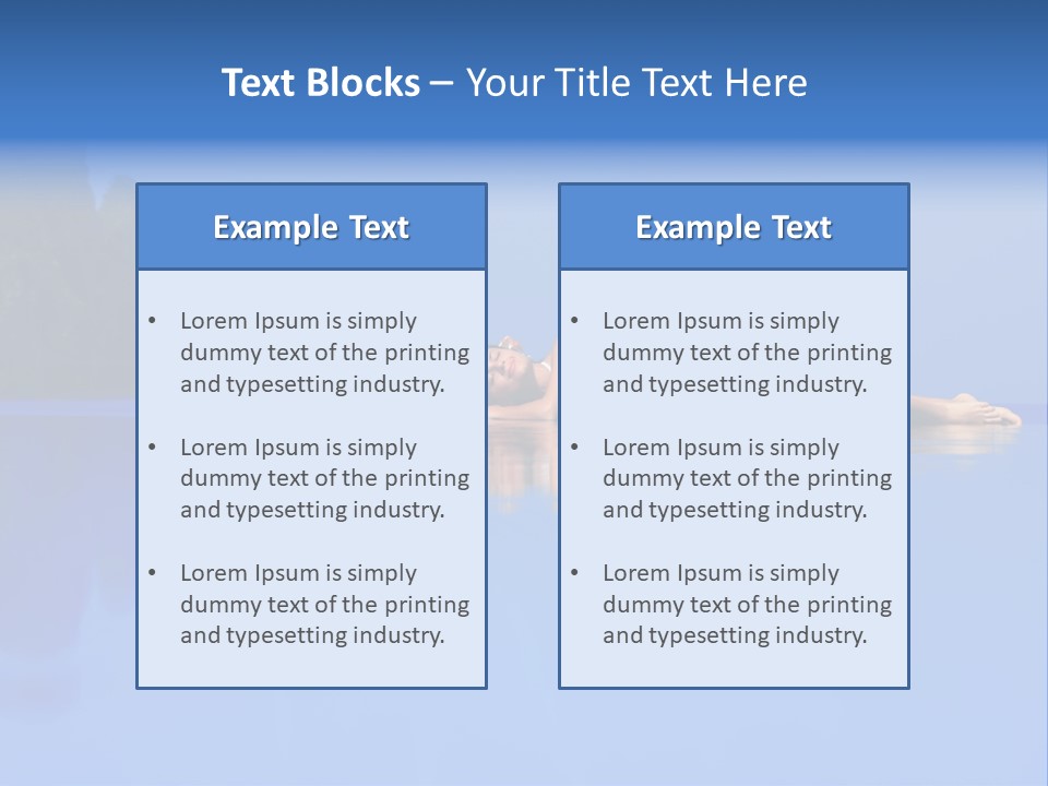 A Woman In A Bikini Laying On The Water PowerPoint Template