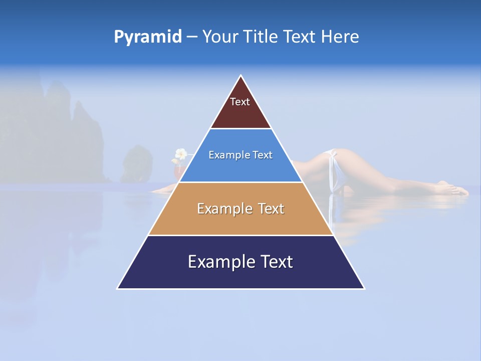 A Woman In A Bikini Laying On The Water PowerPoint Template