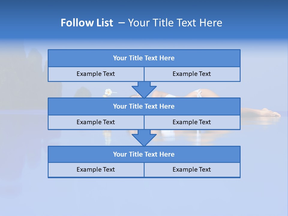 A Woman In A Bikini Laying On The Water PowerPoint Template