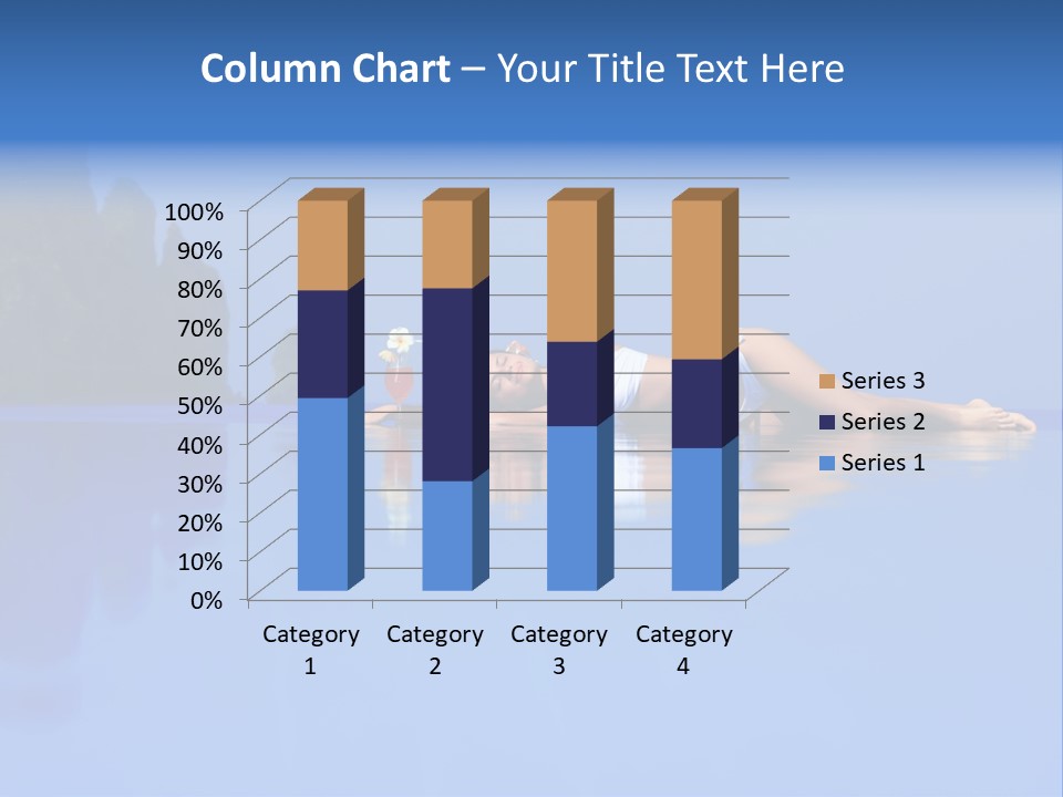A Woman In A Bikini Laying On The Water PowerPoint Template