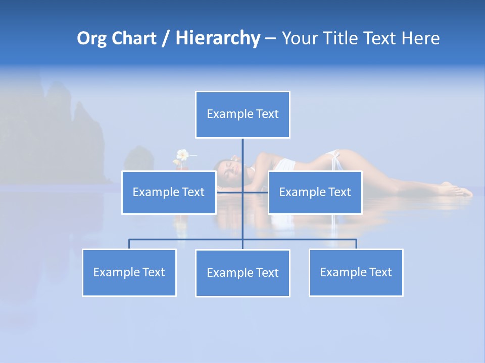 A Woman In A Bikini Laying On The Water PowerPoint Template