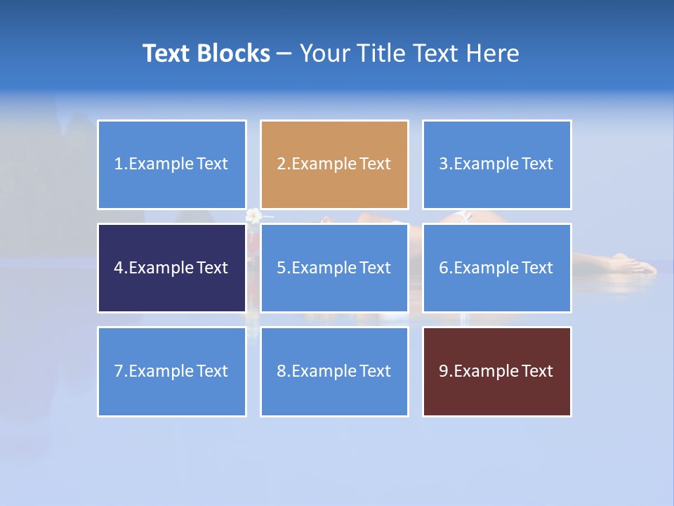 A Woman In A Bikini Laying On The Water PowerPoint Template