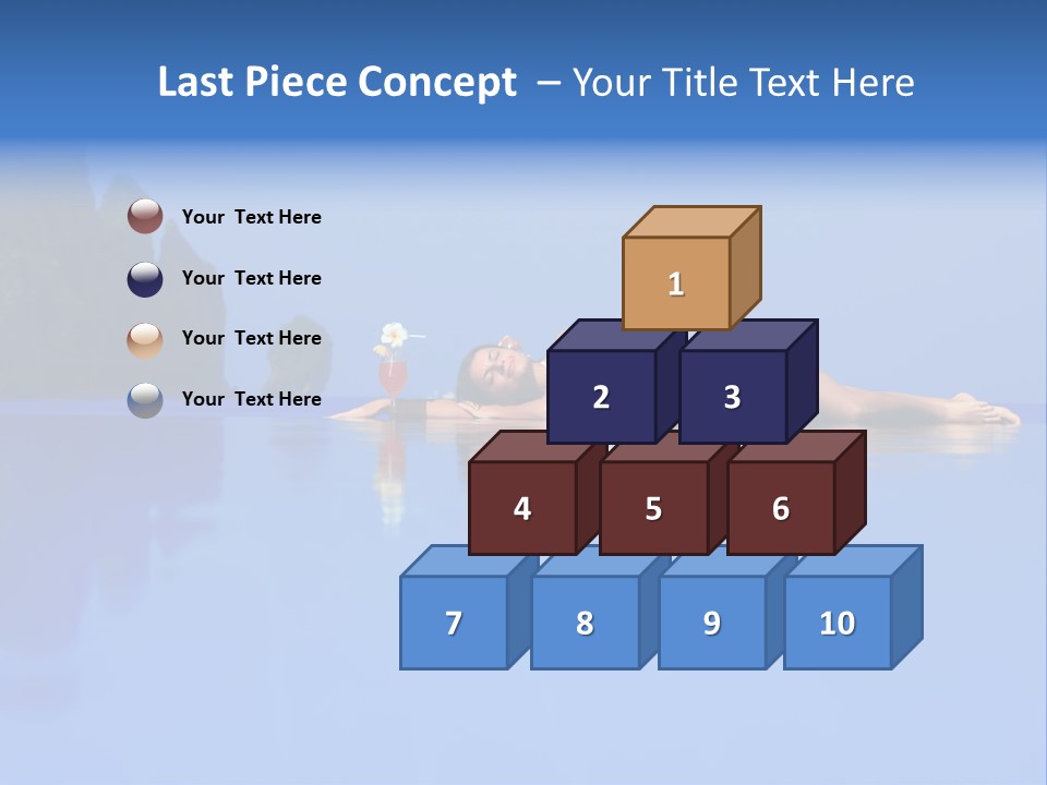 A Woman In A Bikini Laying On The Water PowerPoint Template