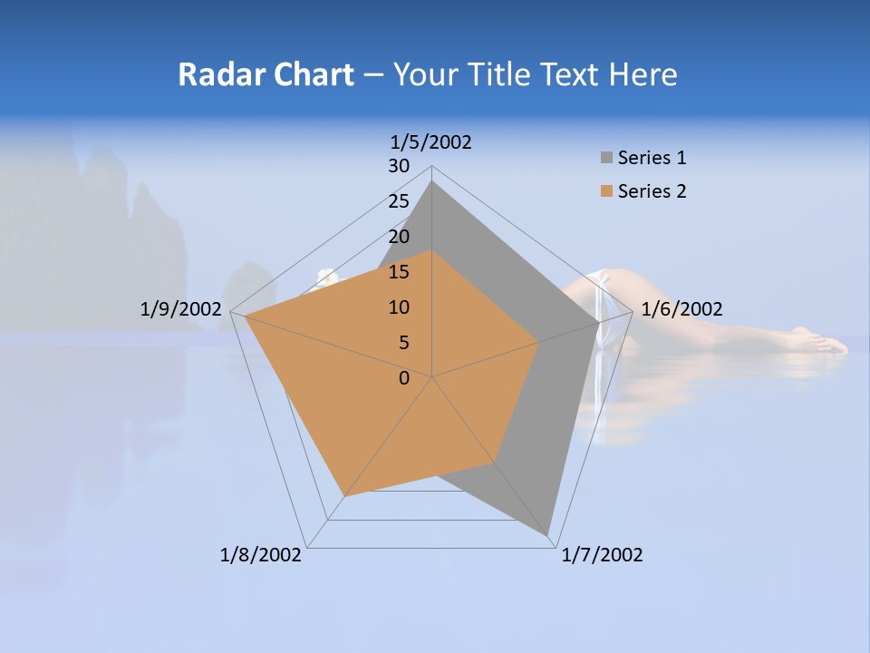 A Woman In A Bikini Laying On The Water PowerPoint Template