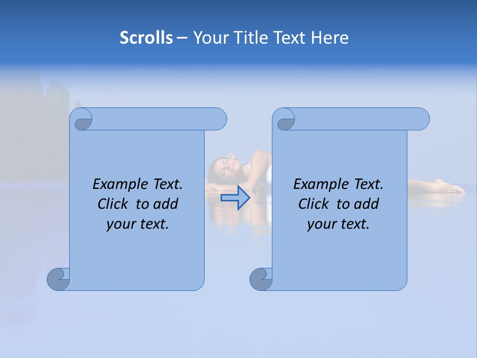 A Woman In A Bikini Laying On The Water PowerPoint Template