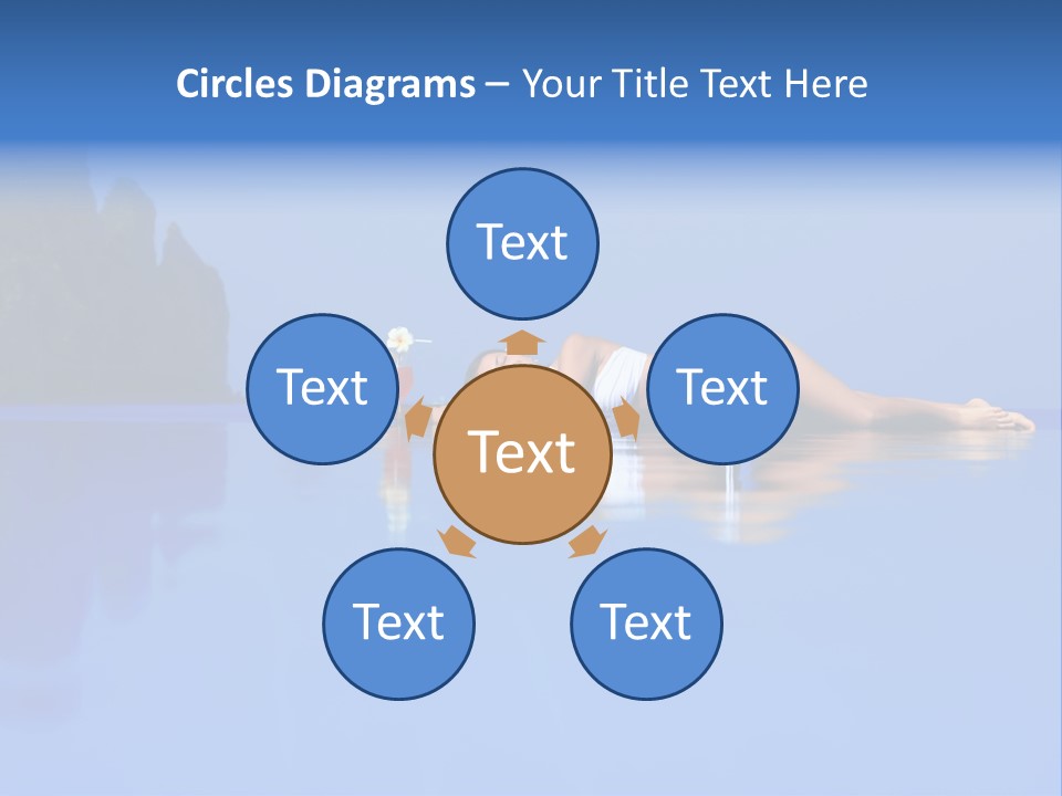 A Woman In A Bikini Laying On The Water PowerPoint Template