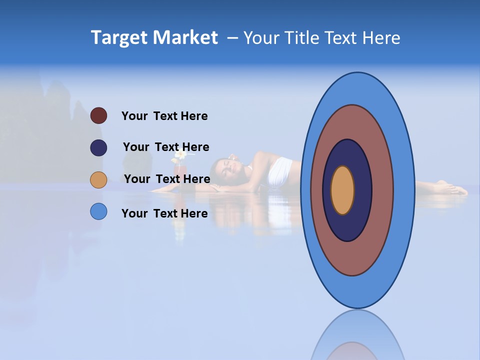 A Woman In A Bikini Laying On The Water PowerPoint Template