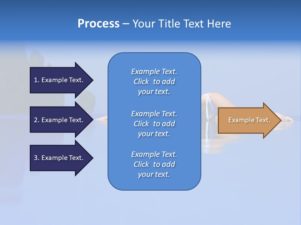 A Woman In A Bikini Laying On The Water PowerPoint Template
