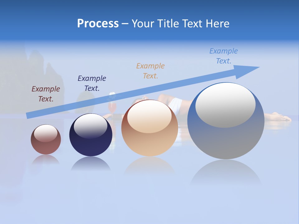 A Woman In A Bikini Laying On The Water PowerPoint Template