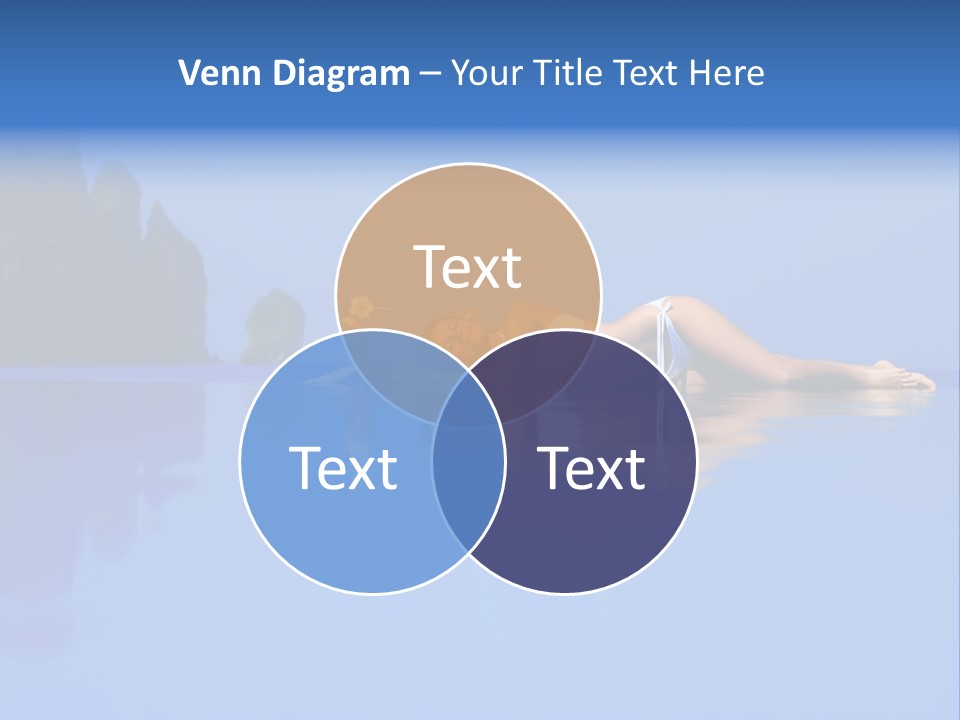 A Woman In A Bikini Laying On The Water PowerPoint Template