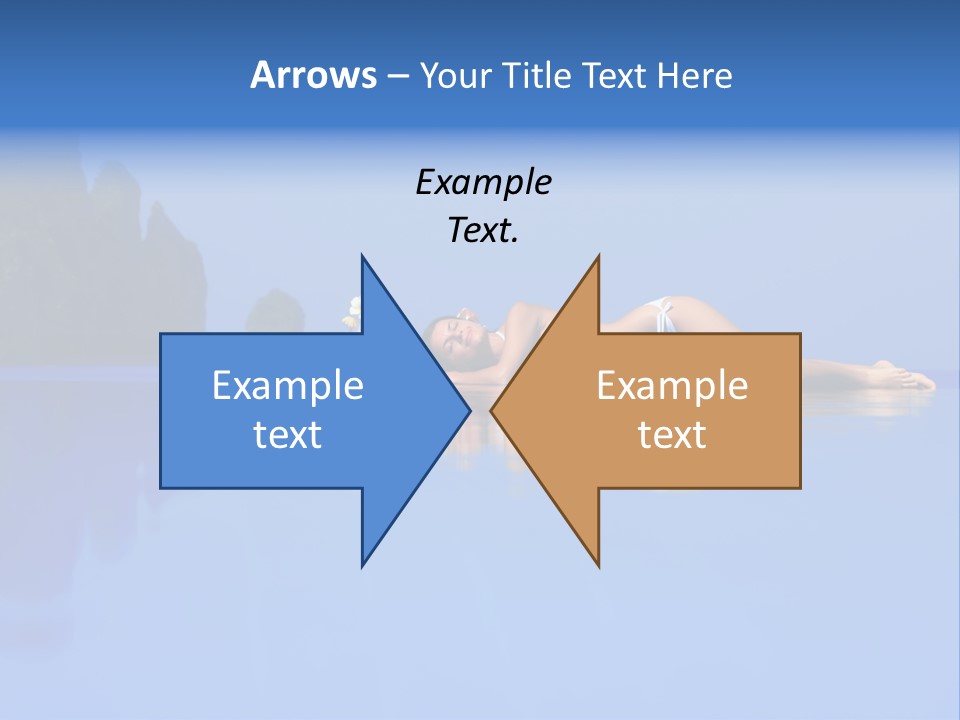 A Woman In A Bikini Laying On The Water PowerPoint Template