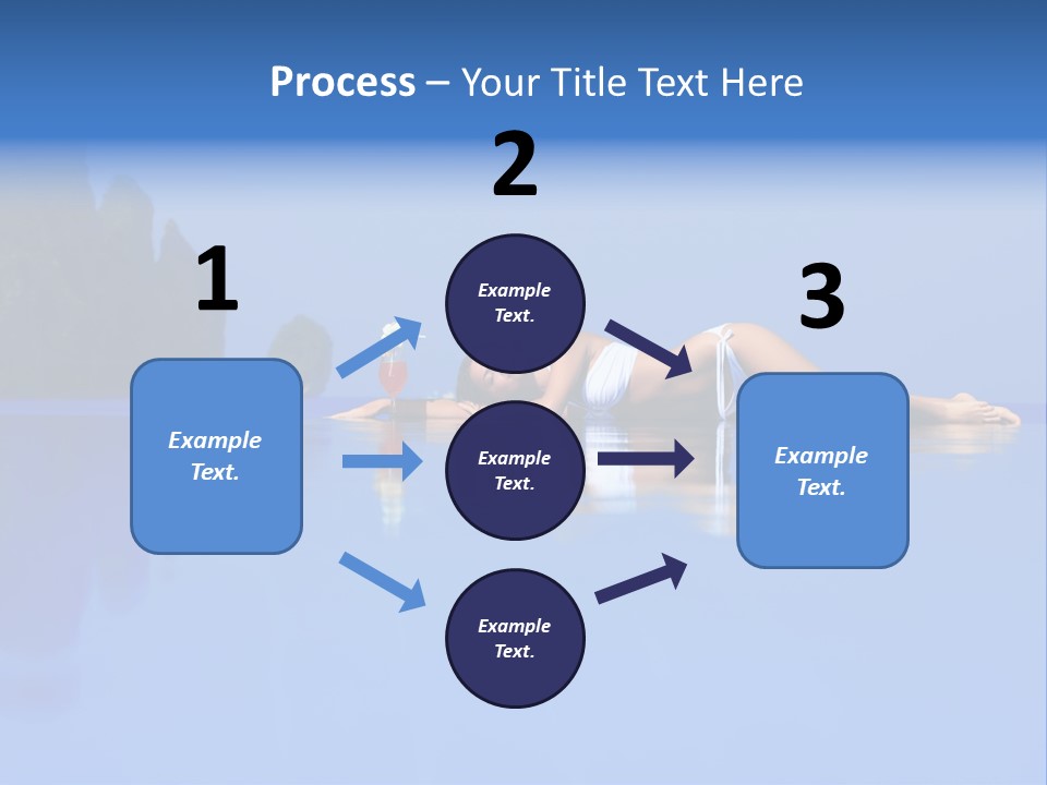 A Woman In A Bikini Laying On The Water PowerPoint Template