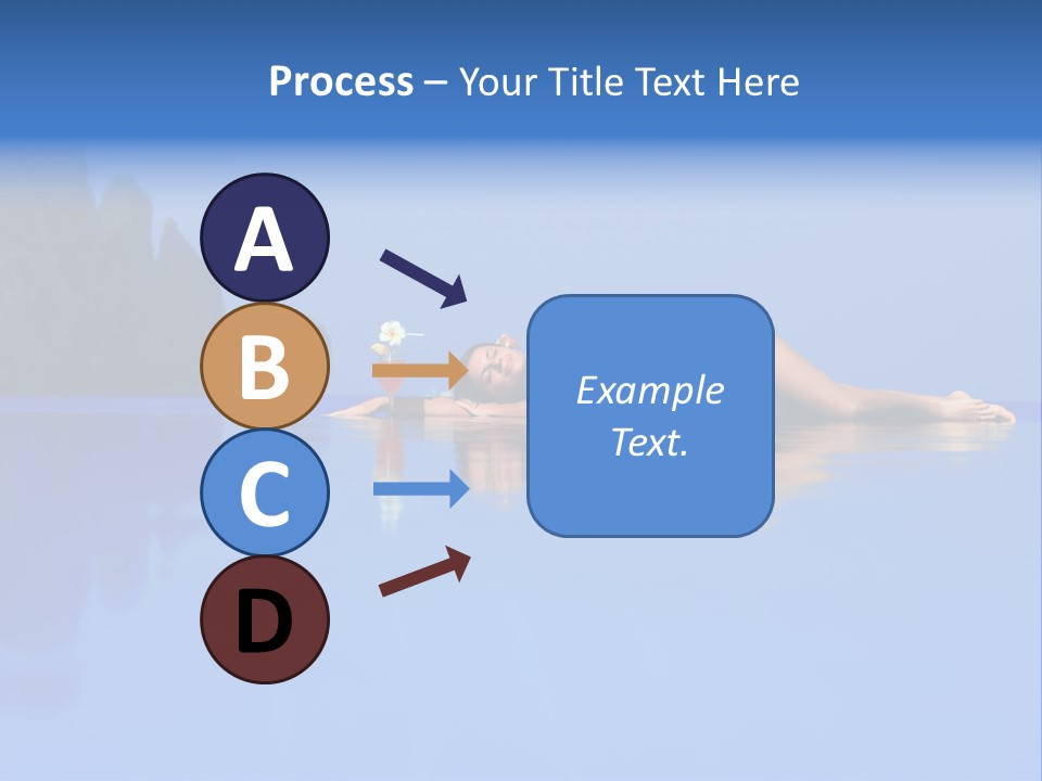 A Woman In A Bikini Laying On The Water PowerPoint Template