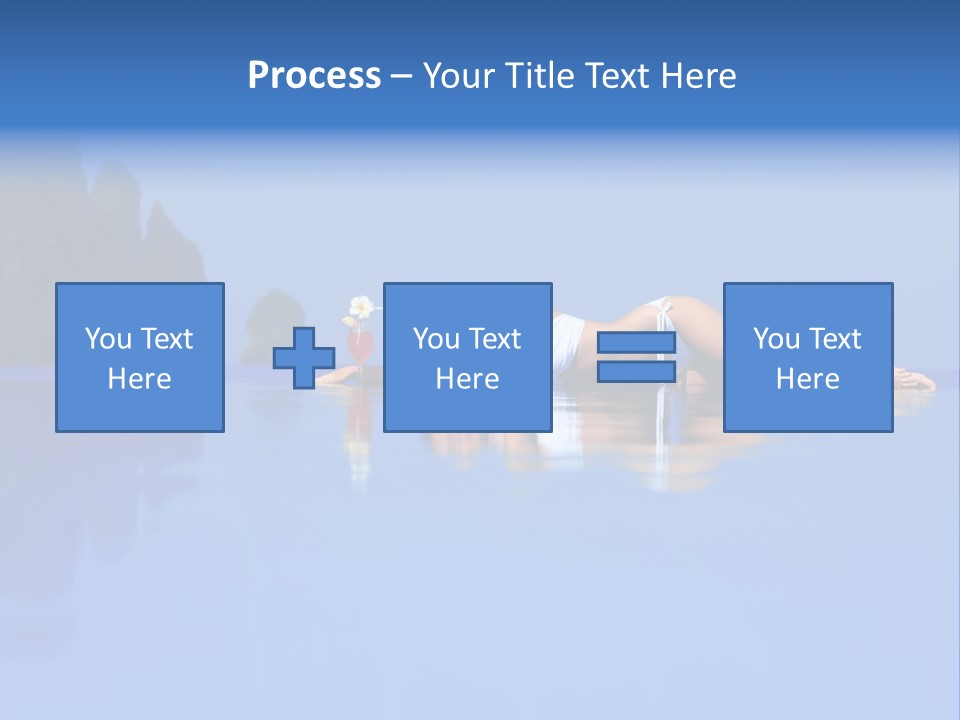 A Woman In A Bikini Laying On The Water PowerPoint Template