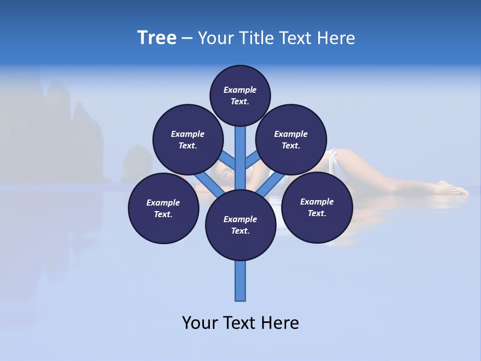 A Woman In A Bikini Laying On The Water PowerPoint Template