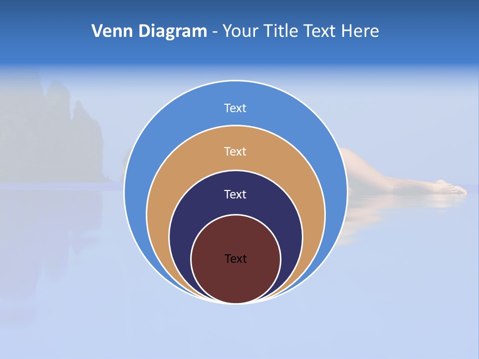 A Woman In A Bikini Laying On The Water PowerPoint Template