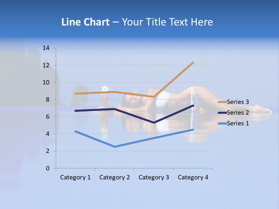 A Woman In A Bikini Laying On The Water PowerPoint Template