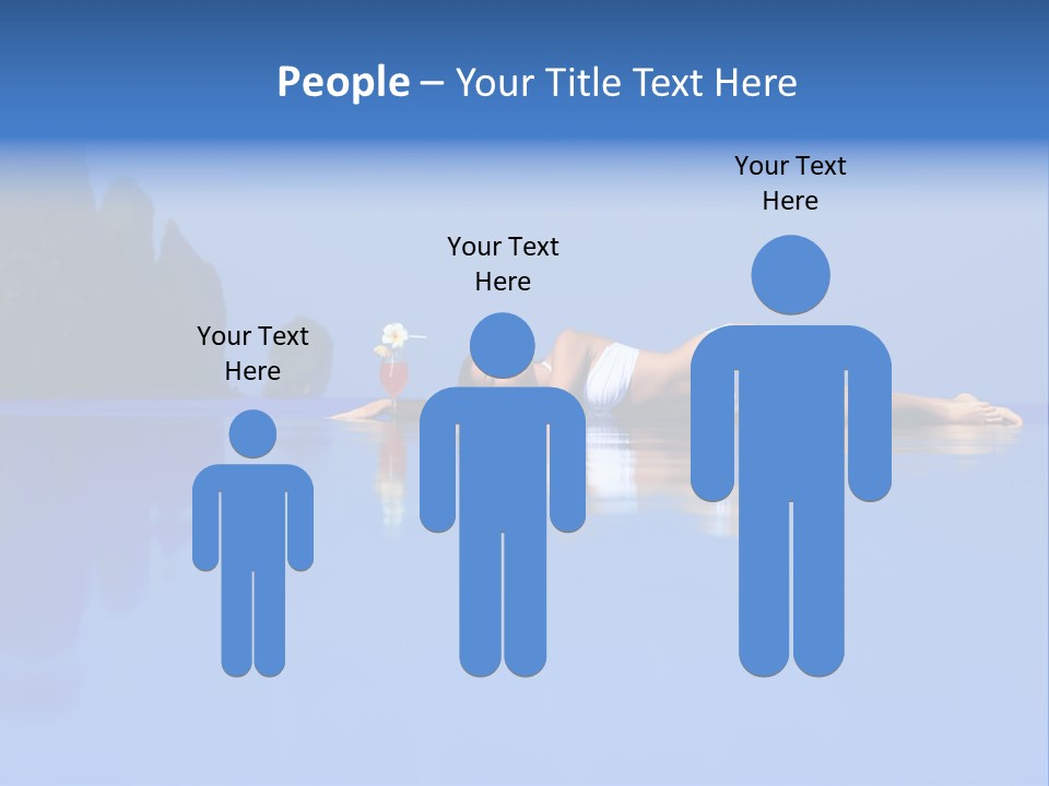 A Woman In A Bikini Laying On The Water PowerPoint Template