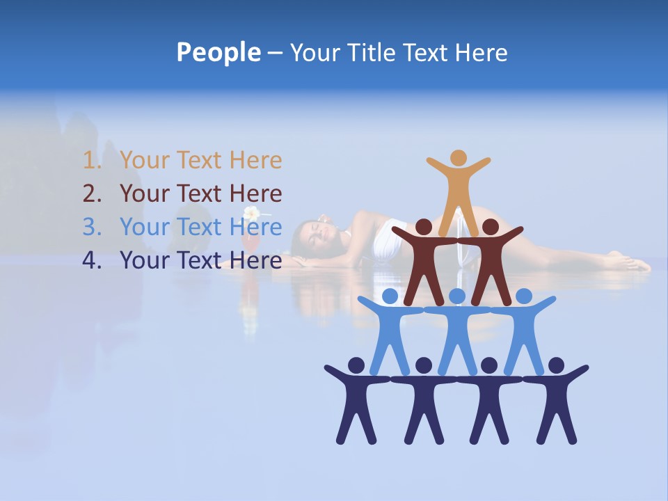 A Woman In A Bikini Laying On The Water PowerPoint Template