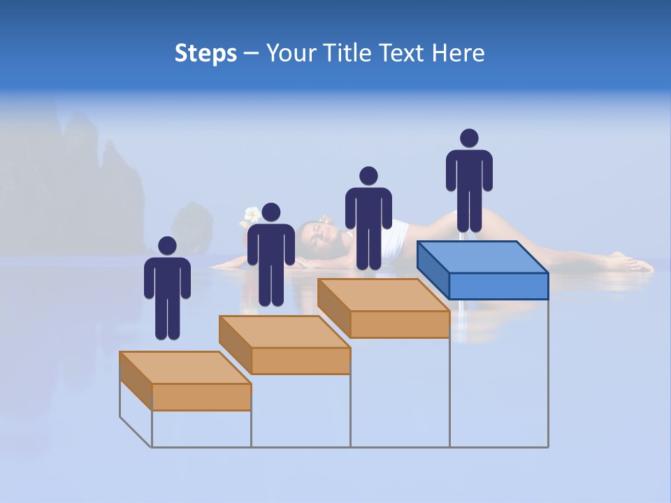 A Woman In A Bikini Laying On The Water PowerPoint Template