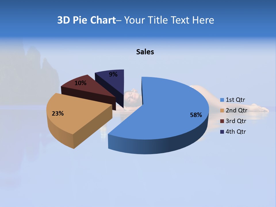 A Woman In A Bikini Laying On The Water PowerPoint Template