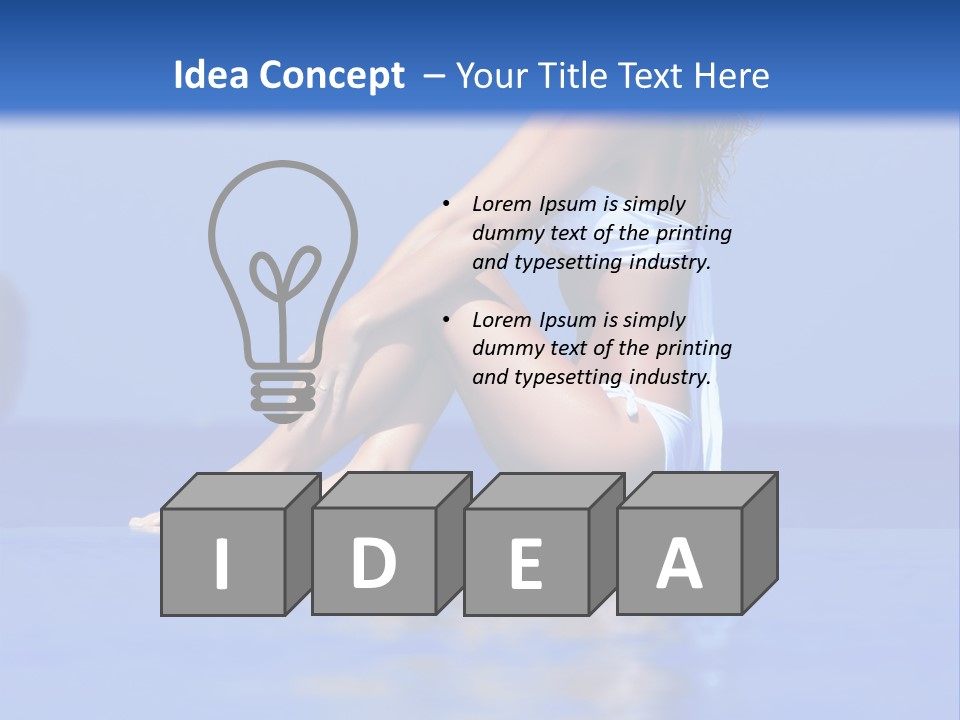 Bullet Offset Arm PowerPoint Template