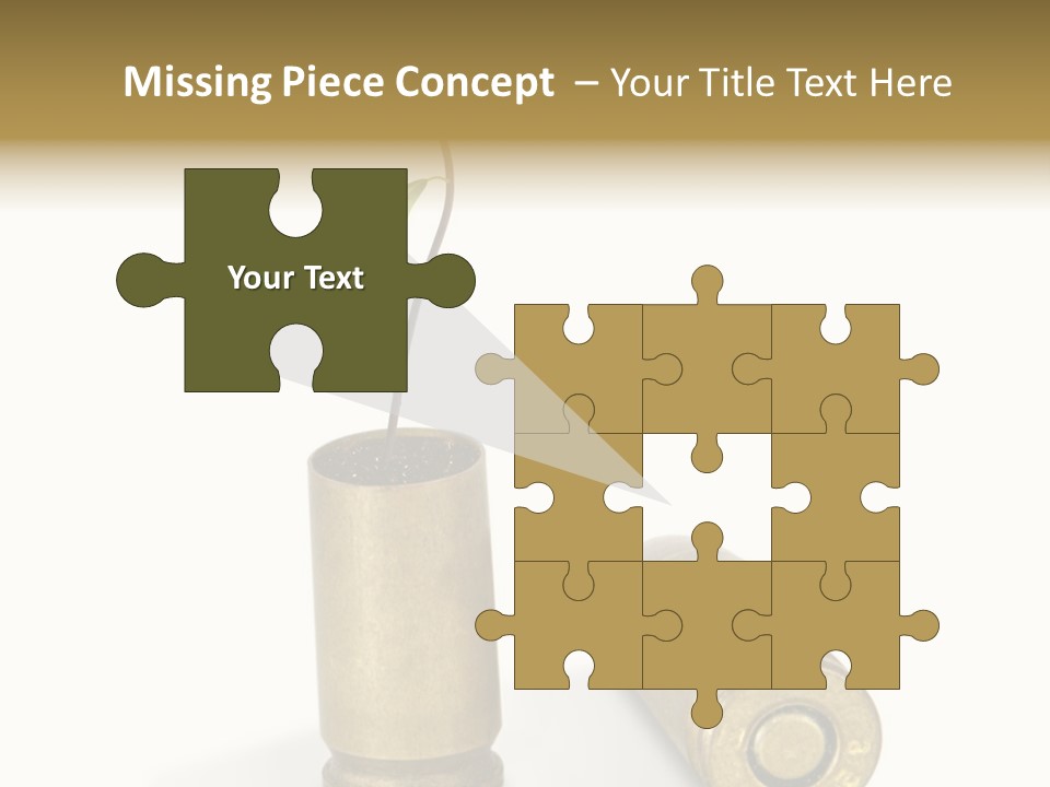 Bullet Offset Arm PowerPoint Template