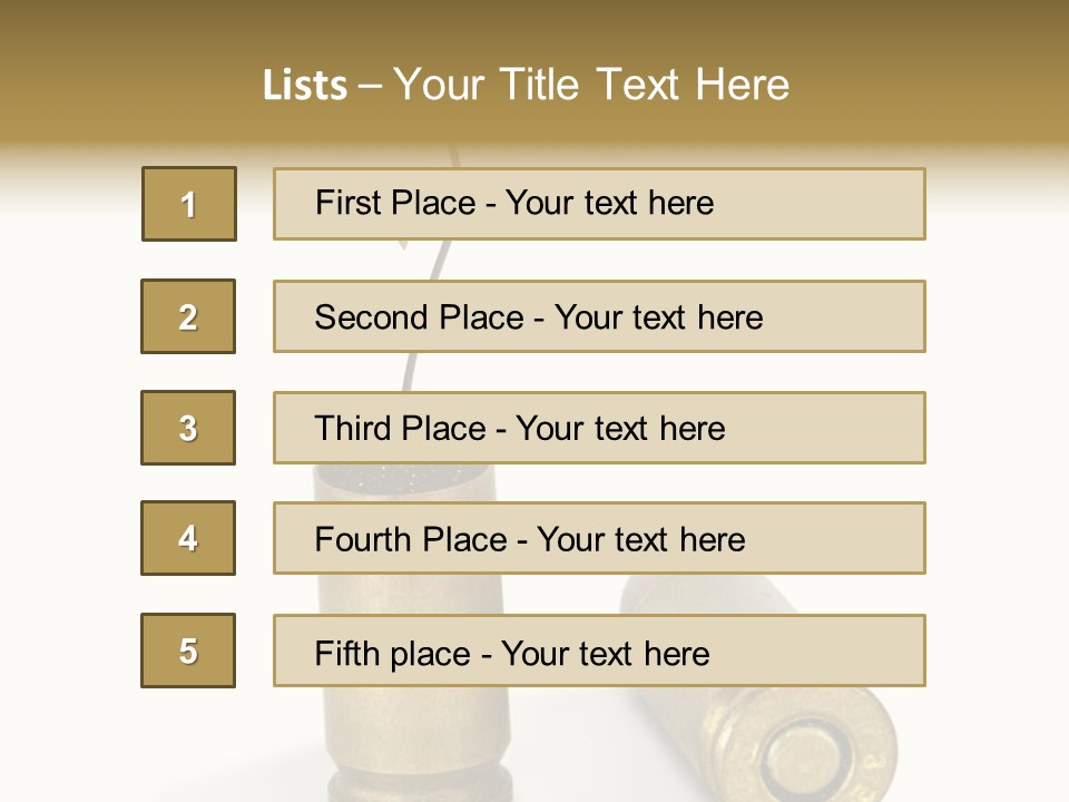 Bullet Offset Arm PowerPoint Template