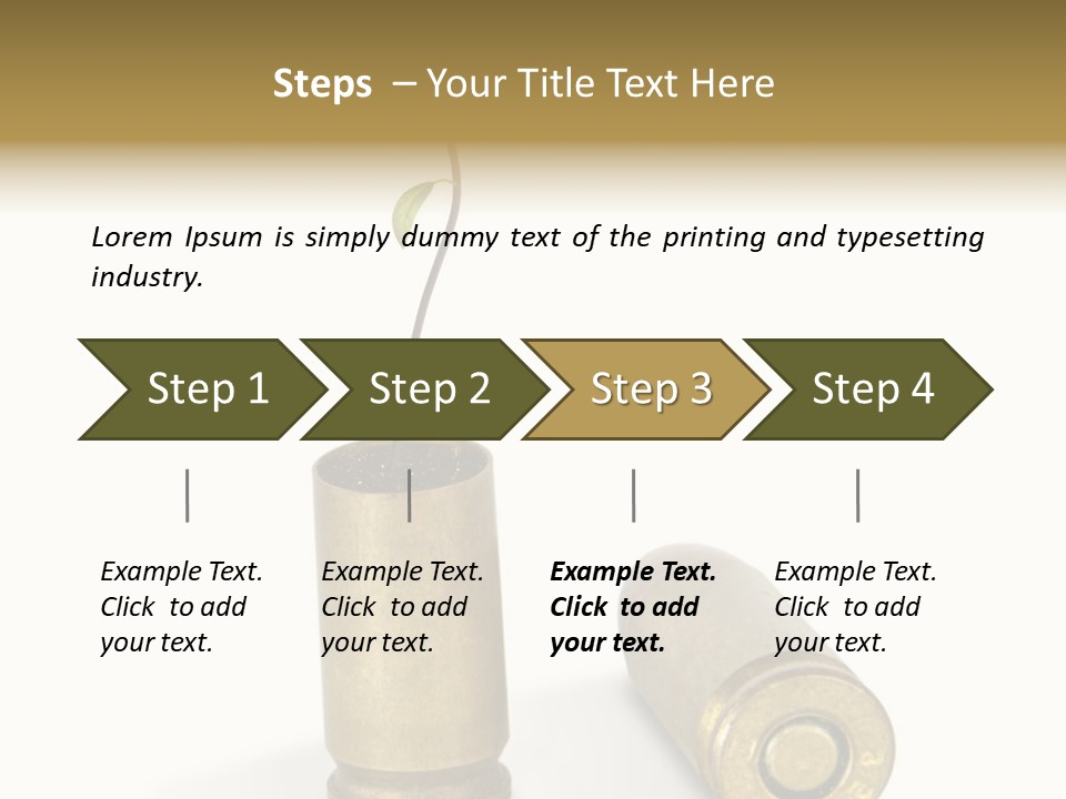 Bullet Offset Arm PowerPoint Template