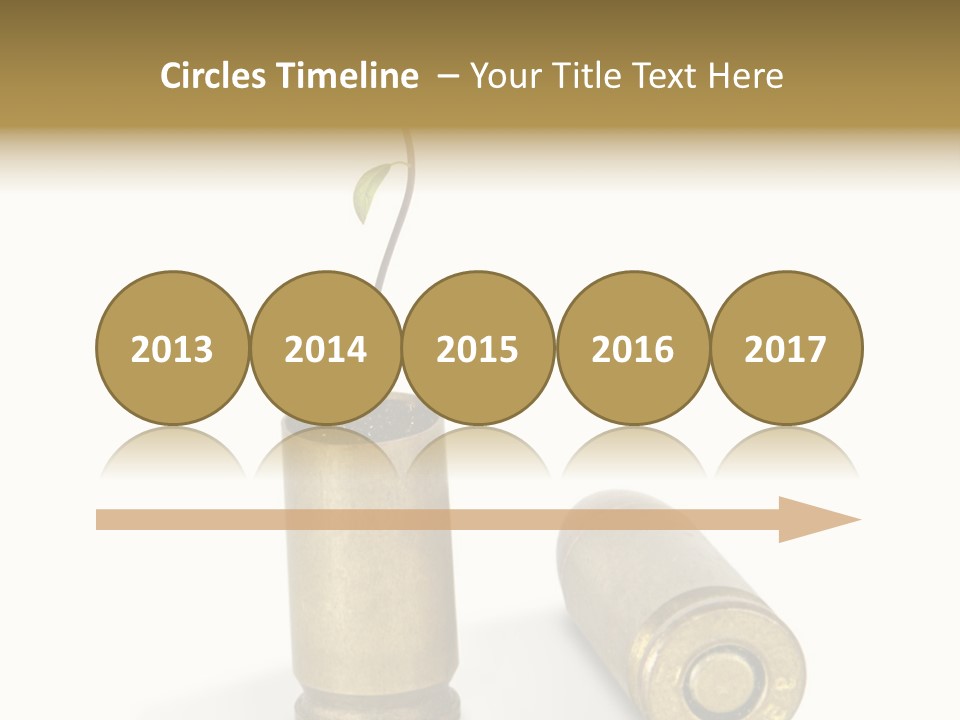 Bullet Offset Arm PowerPoint Template