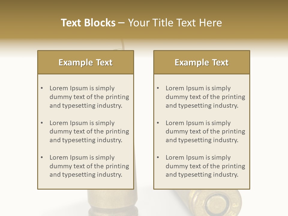 Bullet Offset Arm PowerPoint Template