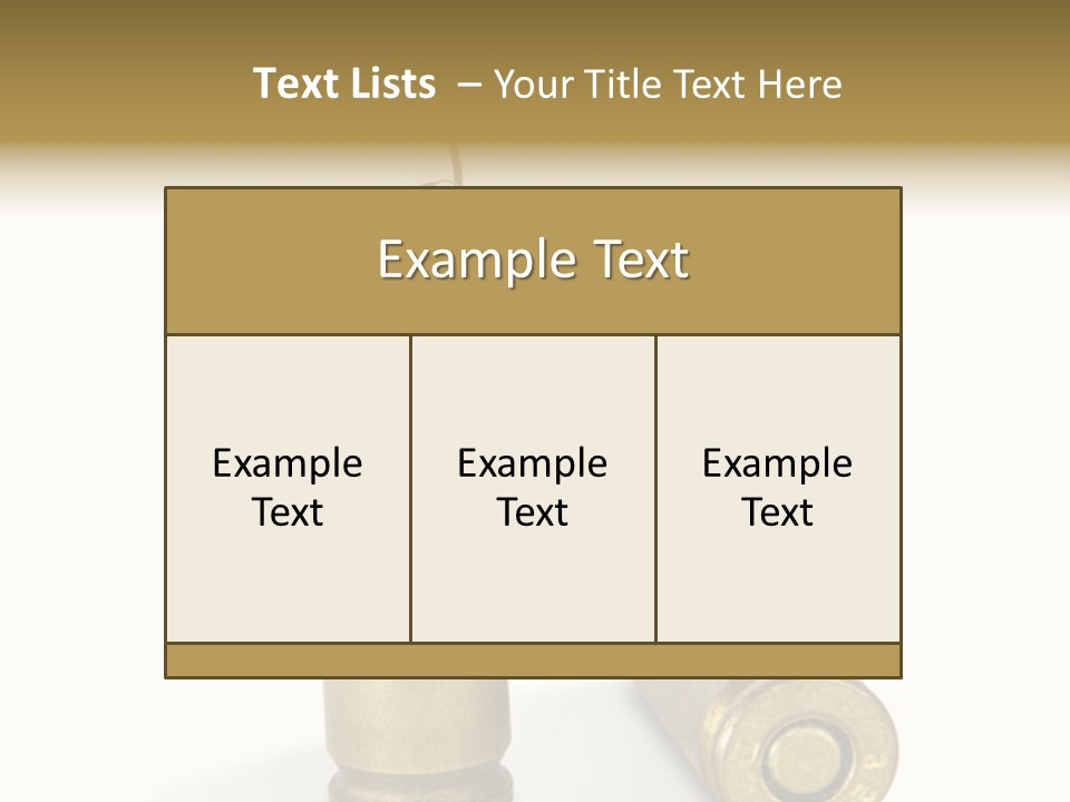 Bullet Offset Arm PowerPoint Template