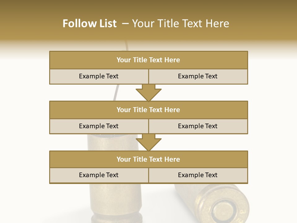 Bullet Offset Arm PowerPoint Template