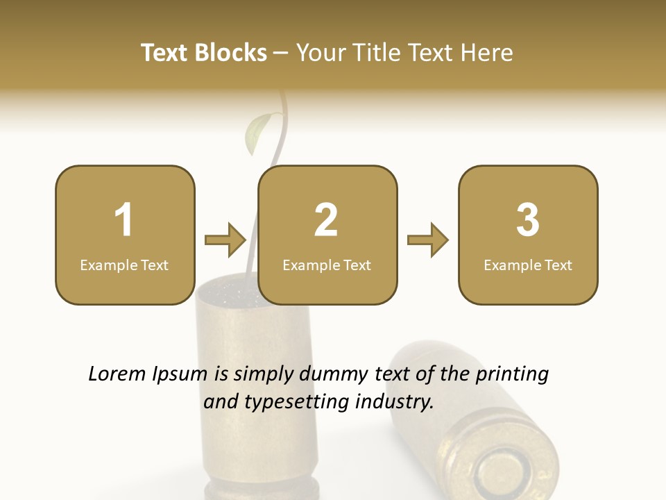 Bullet Offset Arm PowerPoint Template