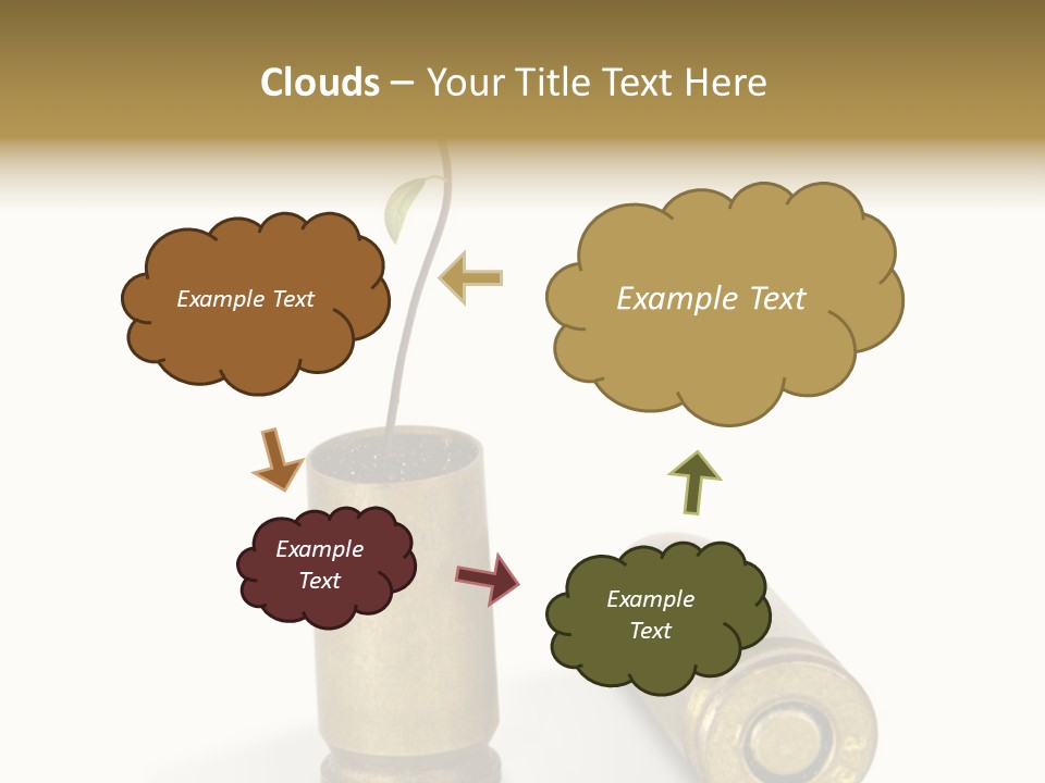 Bullet Offset Arm PowerPoint Template