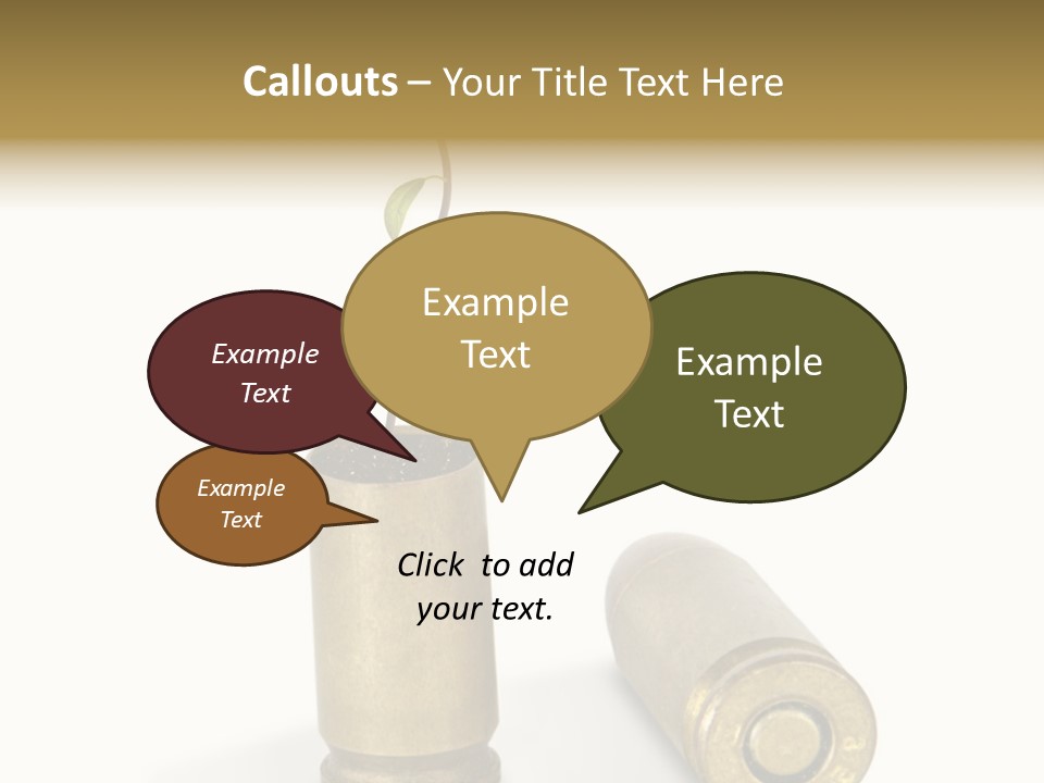 Bullet Offset Arm PowerPoint Template