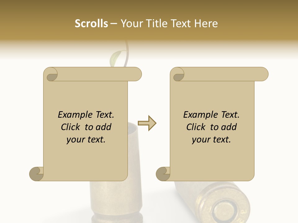 Bullet Offset Arm PowerPoint Template