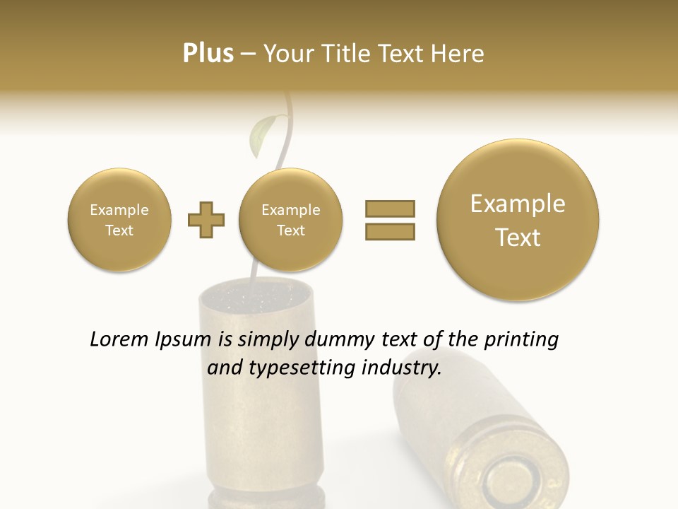 Bullet Offset Arm PowerPoint Template