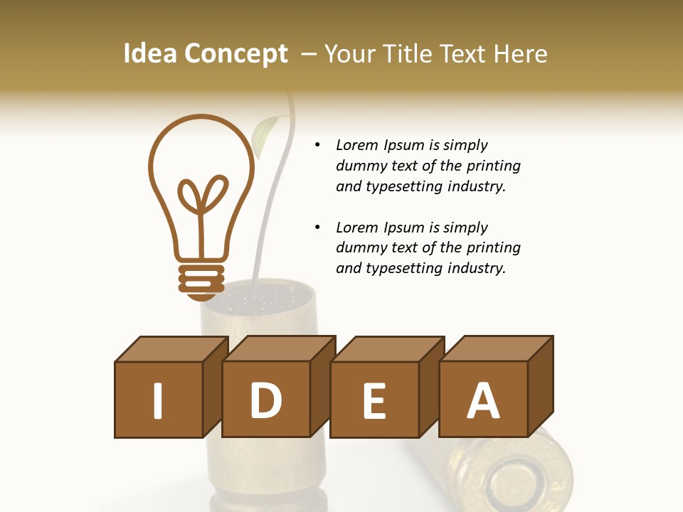 Bullet Offset Arm PowerPoint Template