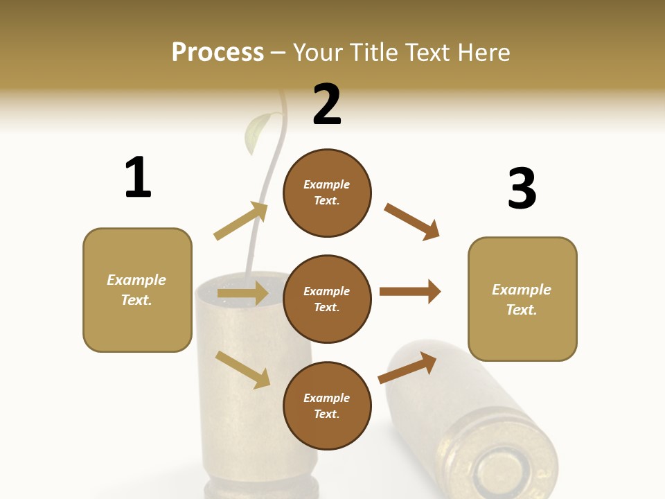 Bullet Offset Arm PowerPoint Template