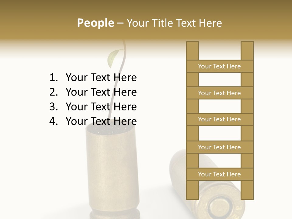 Bullet Offset Arm PowerPoint Template