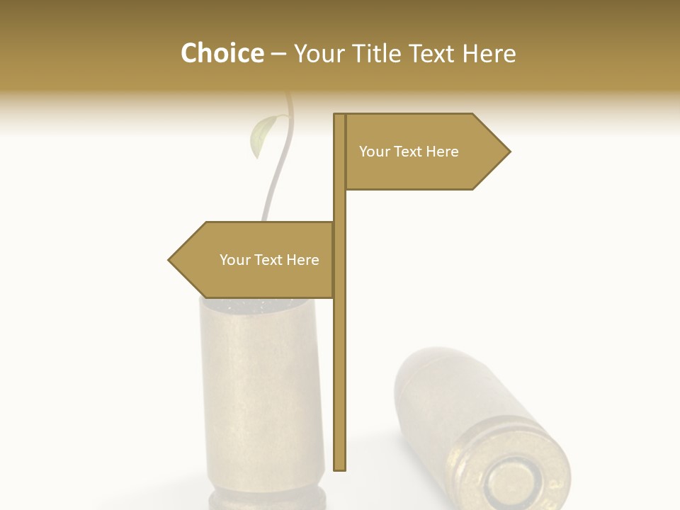 Bullet Offset Arm PowerPoint Template