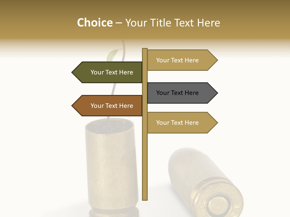 Bullet Offset Arm PowerPoint Template