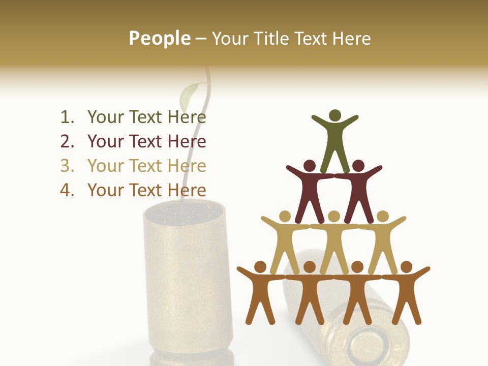 Bullet Offset Arm PowerPoint Template