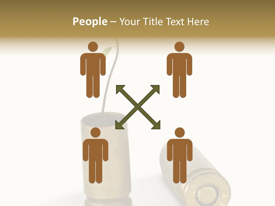 Bullet Offset Arm PowerPoint Template