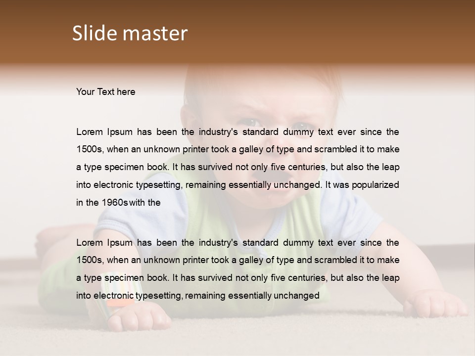 Crying Child Adorable PowerPoint Template