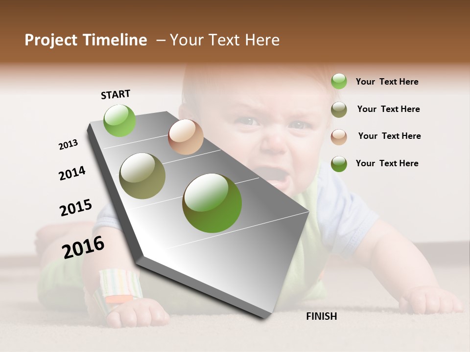 Crying Child Adorable PowerPoint Template